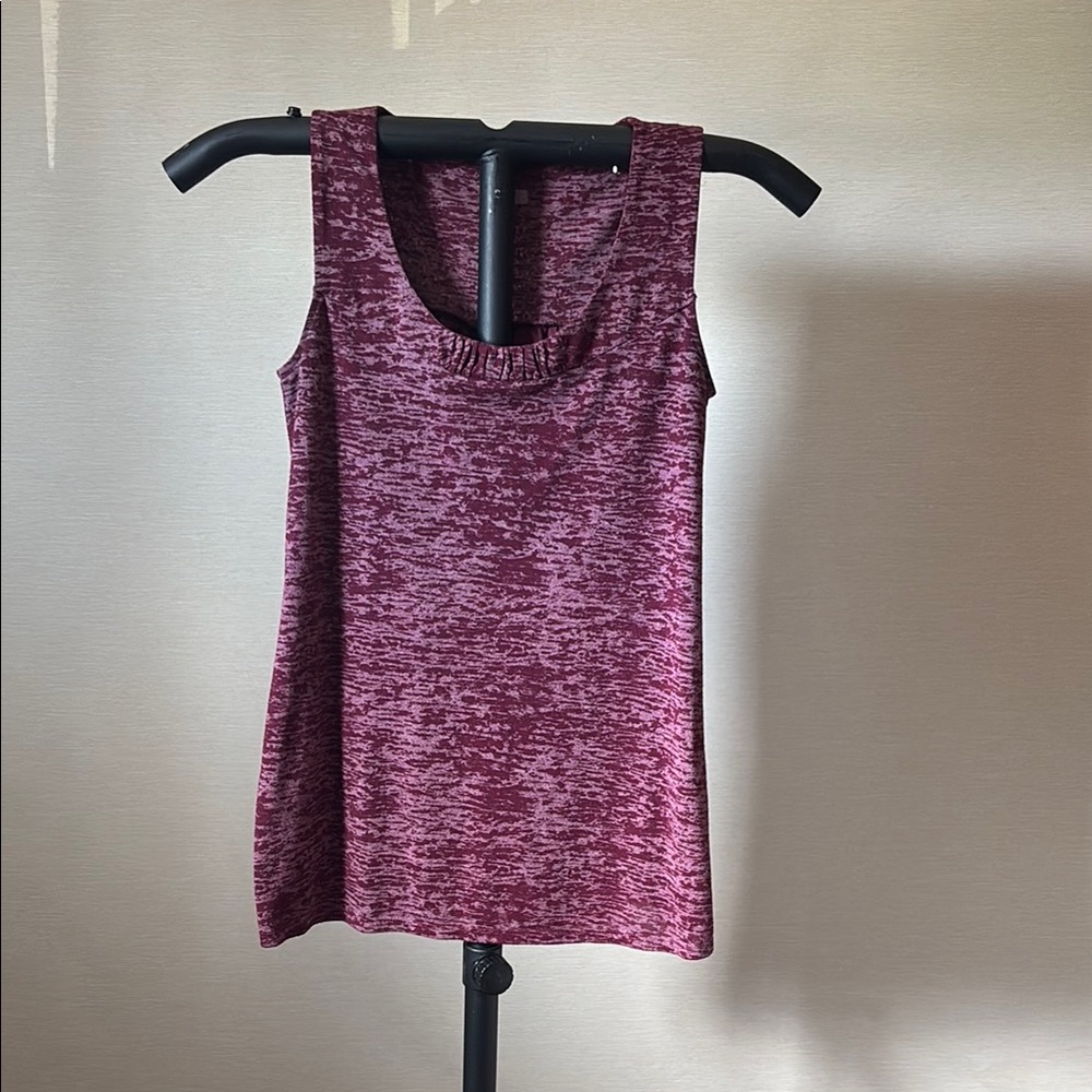 J. Jill Marled Burgundy Tank Top